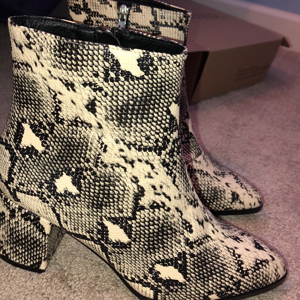 Snakeskin Booties